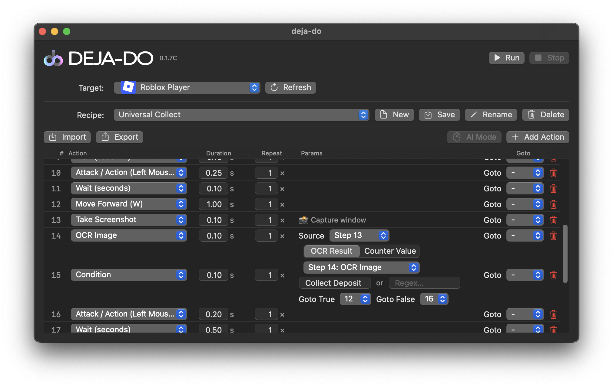 deja-do macOS App Interface